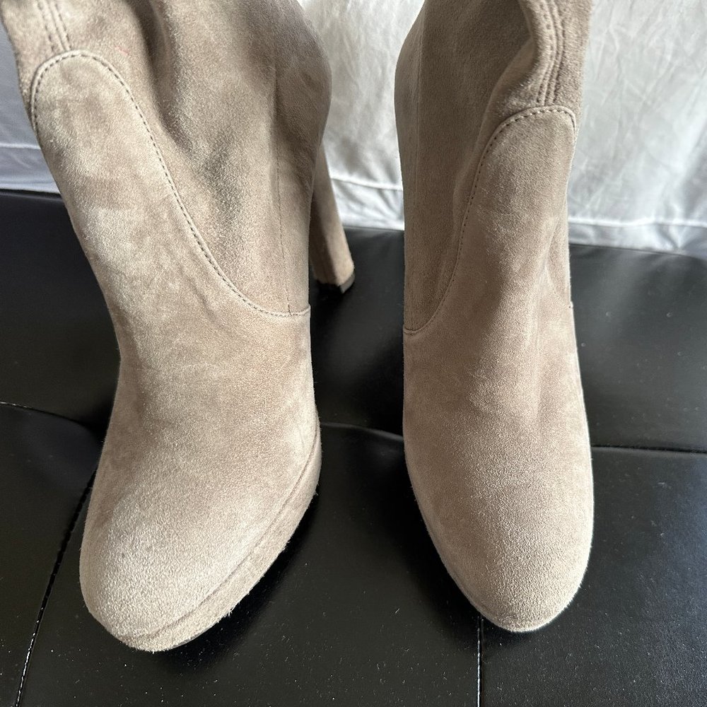 Stuart Weitzman Sz 8 Plathighland Topo Suede OTK platform Over the Knee Boots - Picture 4 of 9